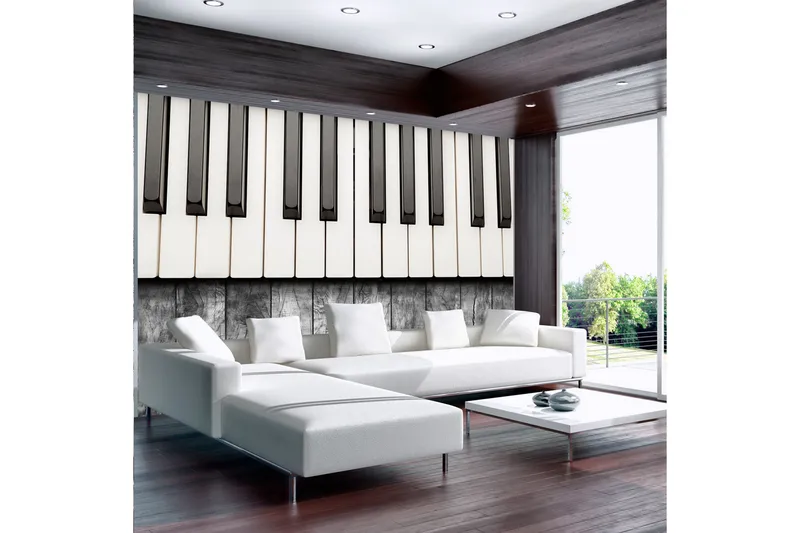 Valokuvatapetti Inspired By Chopin Grey Wood 350x245, Artgeist sp. z o. o.