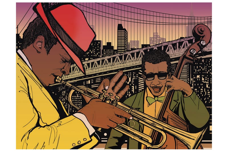 Valokuvatapetti Jazzia illalla 300x231 - Artgeist sp. z o. o. - Sisustustuotteet - Seinäkoristeet - Tapetit - Valokuvatapetit