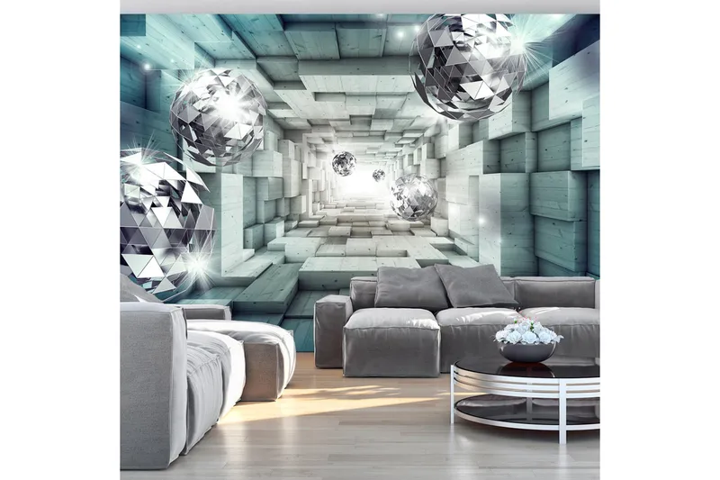 Valokuvatapetti Journey Through The Blue Tunnel 350x245, Artgeist sp. z o. o.