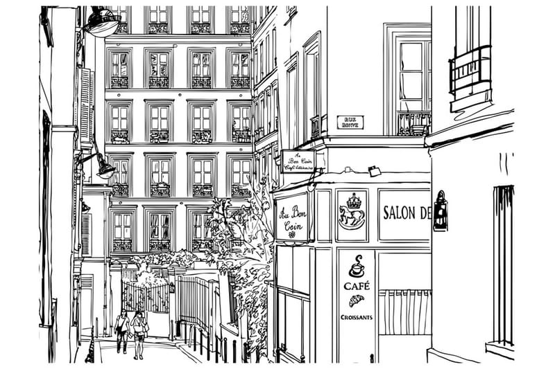 Valokuvatapetti Kävely Pariisin kaduilla 250x193, Artgeist sp. z o. o.