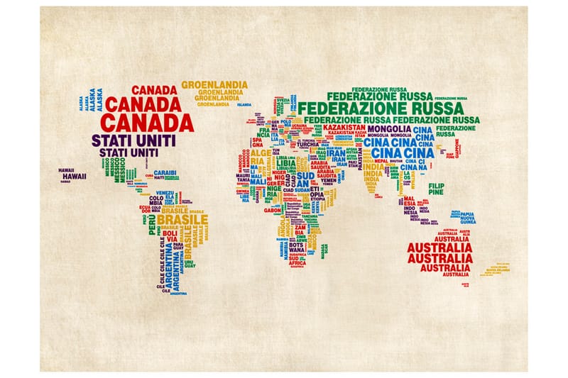 Valokuvatapetti Kartta Italialainen 350x270, Artgeist sp. z o. o.