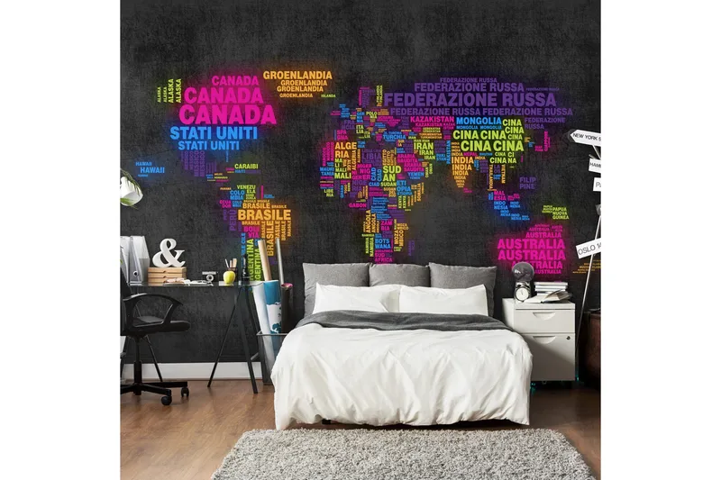 Valokuvatapetti Kartta Italialainen Värit 400x309 - Artgeist sp. z o. o. - Sisustustuotteet - Seinäkoristeet - Tapetit - Valokuvatapetit