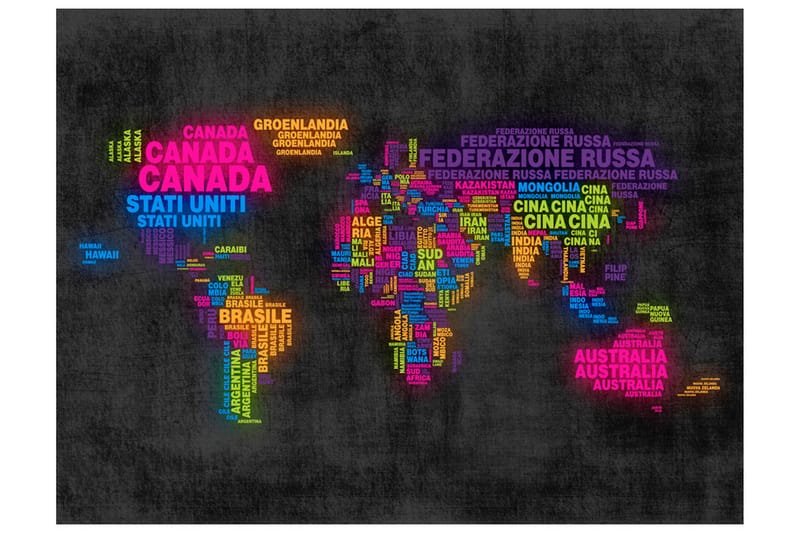 Valokuvatapetti Kartta Italian Värit 200x154 - Artgeist sp. z o. o. - Sisustustuotteet - Seinäkoristeet - Tapetit - Valokuvatapetit