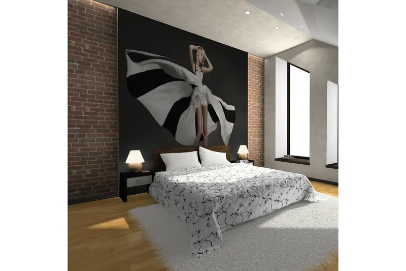 Valokuvatapetti Kaunis blondi Fantastinen mekko 350x270, Artgeist sp. z o. o.
