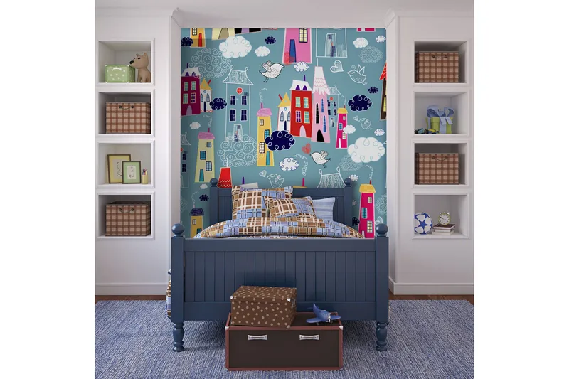 Valokuvatapetti kaupunki pilvissä 350x270 - Artgeist sp. z o. o. - Sisustustuotteet - Seinäkoristeet - Tapetit - Valokuvatapetit