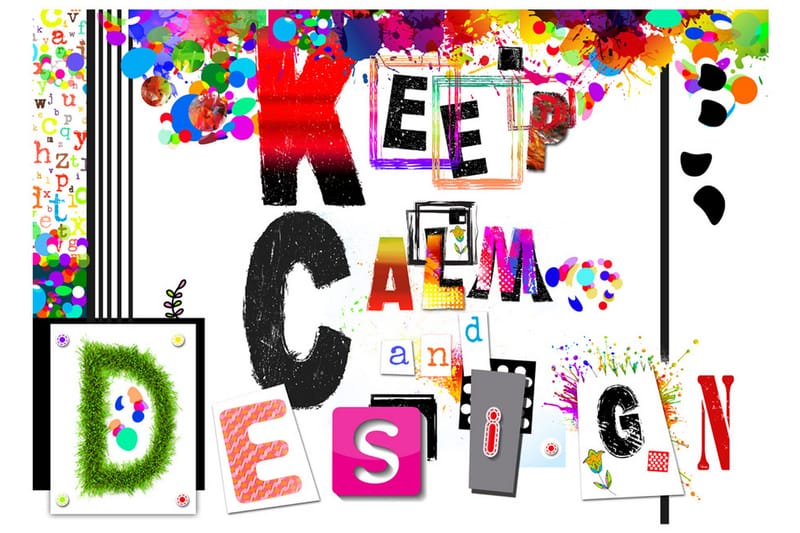 Valokuvatapetti Keep Calm And Design 250x175, Artgeist sp. z o. o.