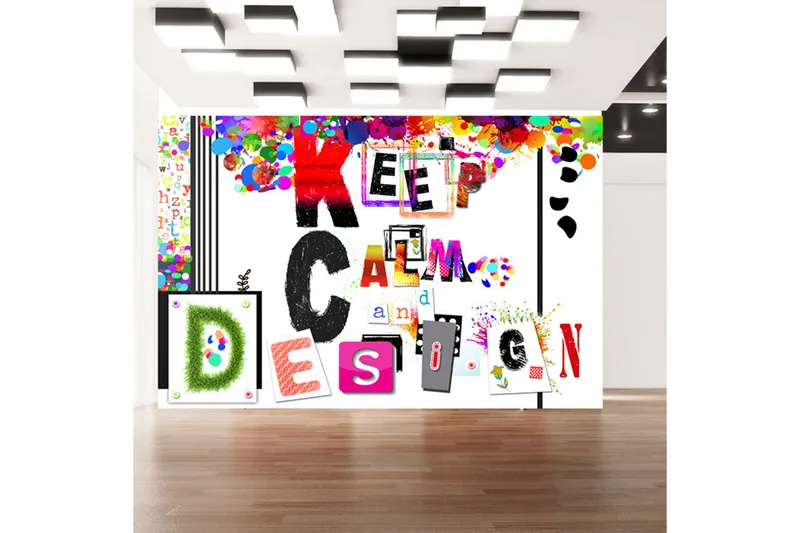 Valokuvatapetti Keep Calm And Design 300x210 - Artgeist sp. z o. o. - Sisustustuotteet - Seinäkoristeet - Tapetit - Valokuvatapetit