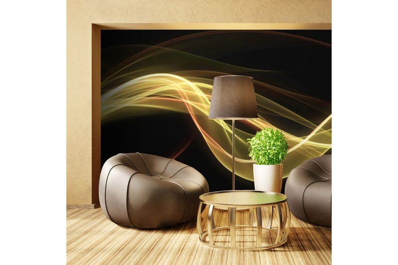 Valokuvatapetti Keltaiset säteet syrjäyttävät 450x270, Artgeist sp. z o. o.