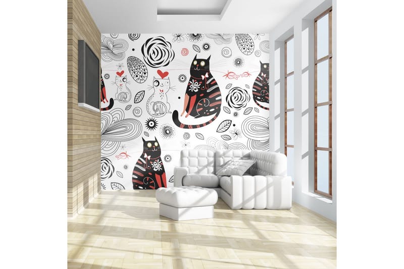 Valokuvatapetti Kissat Rakkaus 200x154 - Artgeist sp. z o. o. - Sisustustuotteet - Seinäkoristeet - Tapetit - Valokuvatapetit