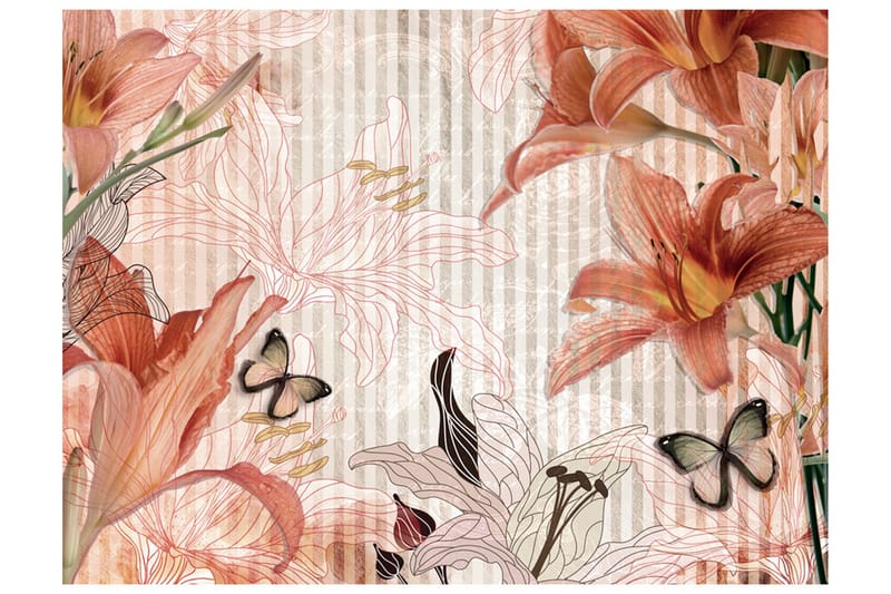 Valokuvatapetti Kukat ja Perhoset 250x193, Artgeist sp. z o. o.