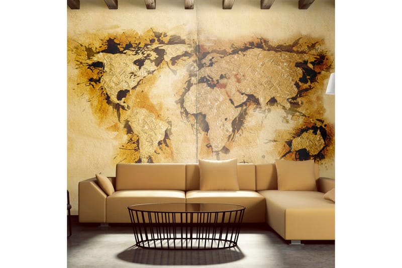 Valokuvatapetti Kullankaivajan maailman kartta 450x270, Artgeist sp. z o. o.