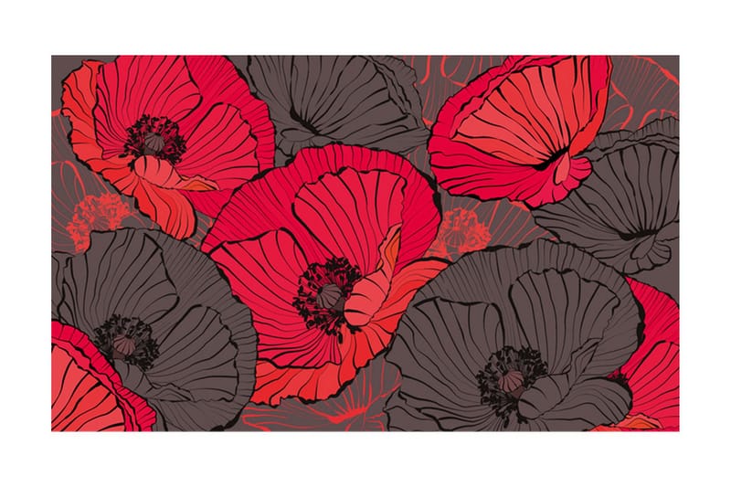 Valokuvatapetti Laskostettu unikko 450x270, Artgeist sp. z o. o.