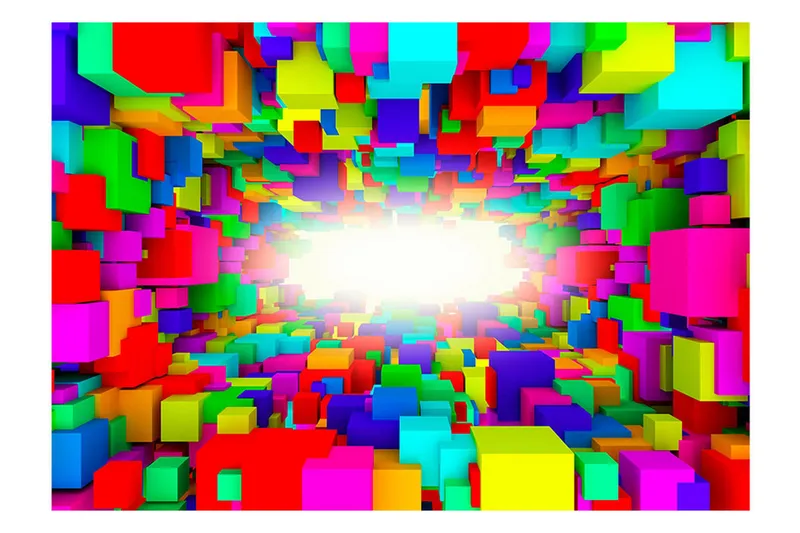 Valokuvatapetti Light In Color Geometry 300x210 - Artgeist sp. z o. o. - Sisustustuotteet - Seinäkoristeet - Tapetit - Valokuvatapetit