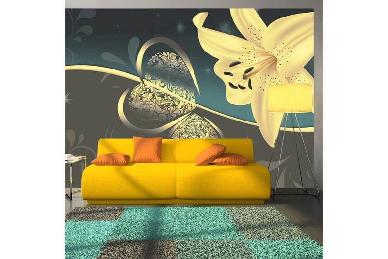 Valokuvatapetti Lily In Shades Of Gray 350x245, Artgeist sp. z o. o.