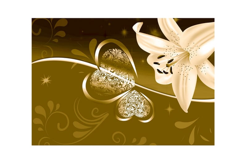 Valokuvatapetti Lily In Shades Of Green 350x245 - Artgeist sp. z o. o. - Sisustustuotteet - Seinäkoristeet - Tapetit - Valokuvatapetit