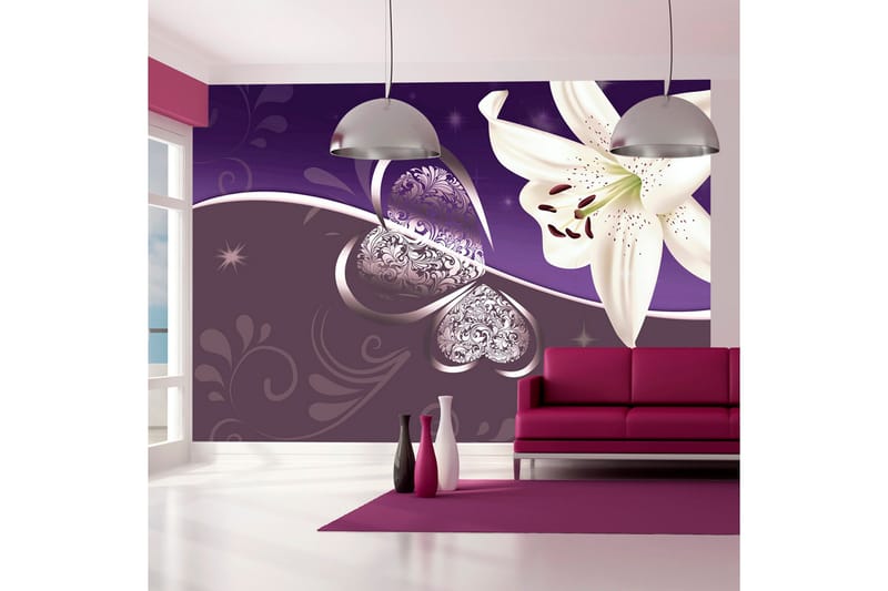 Valokuvatapetti Lily In Shades Of Violet 350x245, Artgeist sp. z o. o.