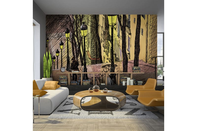 Valokuvatapetti Lonely Walk Through Montmartre 200x154, Artgeist sp. z o. o.