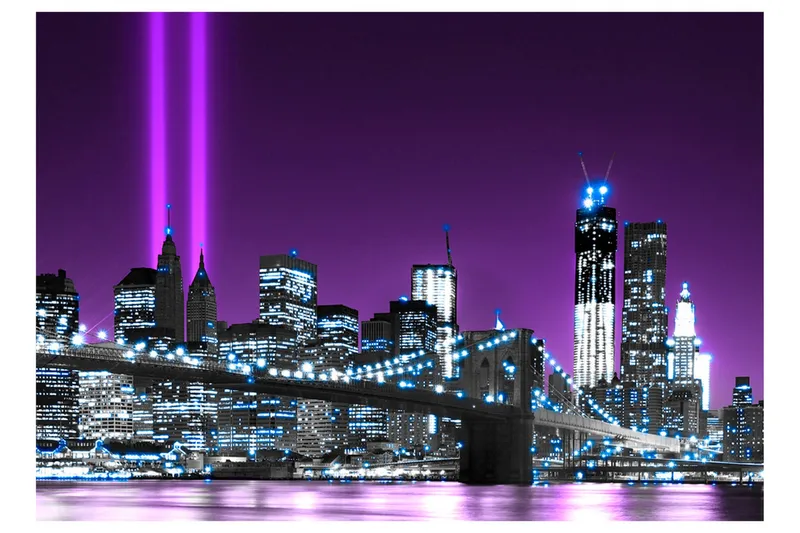 Valokuvatapetti Luminous Manhattan 250x175 - Artgeist sp. z o. o. - Sisustustuotteet - Seinäkoristeet - Tapetit - Valokuvatapetit