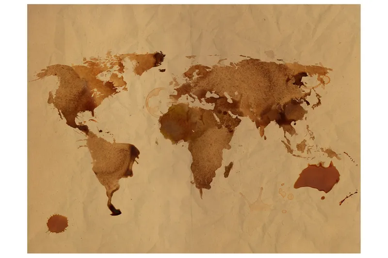 Valokuvatapetti Maailman teekartta 250x193, Artgeist sp. z o. o.