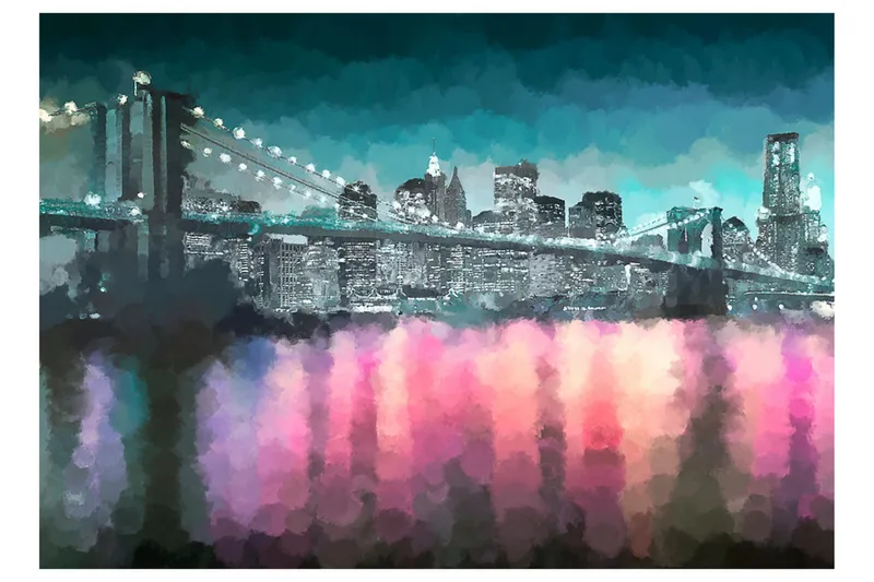 Valokuvatapetti Maalattu New York 200x140 - Artgeist sp. z o. o. - Sisustustuotteet - Seinäkoristeet - Tapetit - Valokuvatapetit