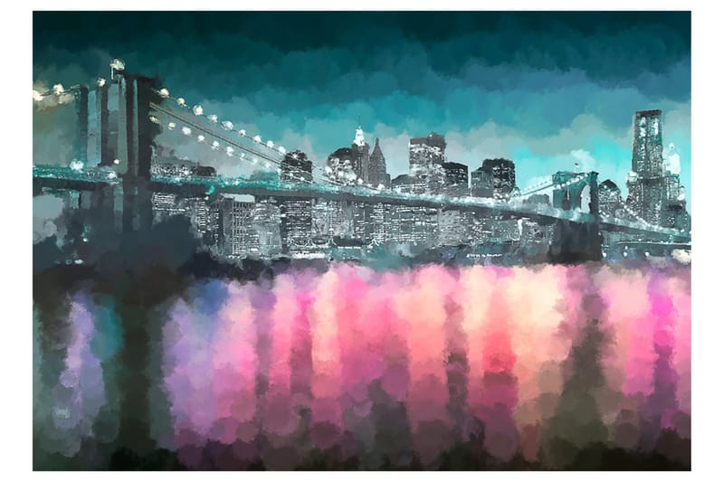 Valokuvatapetti Maalattu New York 200x140 - Artgeist sp. z o. o. - Sisustustuotteet - Seinäkoristeet - Tapetit - Valokuvatapetit
