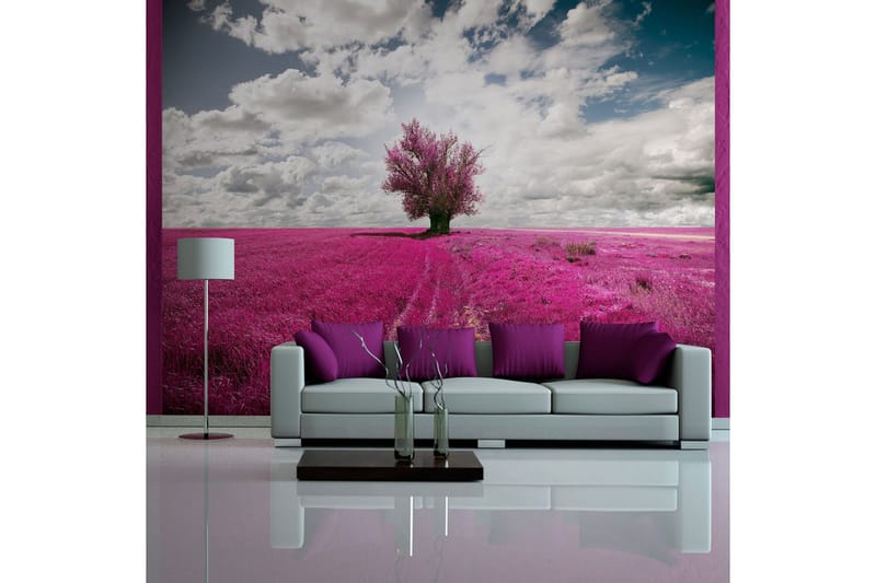 Valokuvatapetti Magenta Niitty 350x270 - Artgeist sp. z o. o. - Sisustustuotteet - Seinäkoristeet - Tapetit - Valokuvatapetit