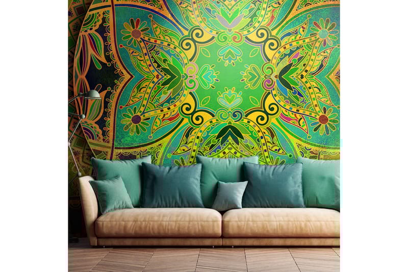 Valokuvatapetti Mandala Emerald Fantasy 300x210 - Artgeist sp. z o. o. - Sisustustuotteet - Seinäkoristeet - Tapetit - Valokuvatapetit