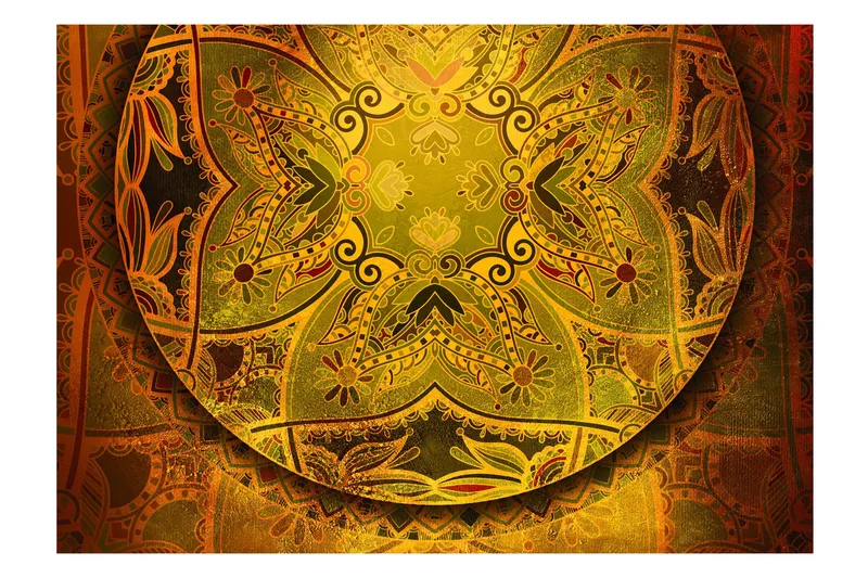 Valokuvatapetti Mandala Golden Poem 300x210 - Artgeist sp. z o. o. - Sisustustuotteet - Seinäkoristeet - Tapetit - Valokuvatapetit