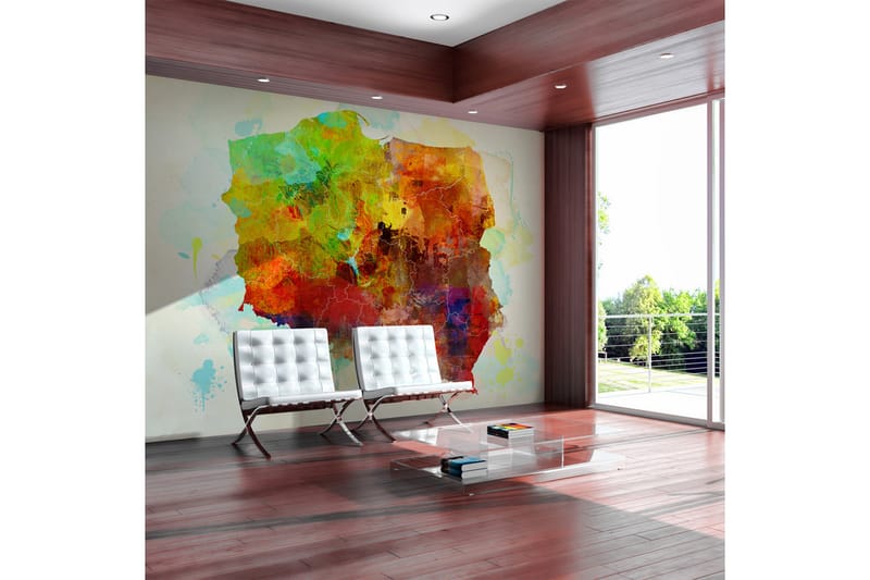 Valokuvatapetti Map Poland 400x309, Artgeist sp. z o. o.