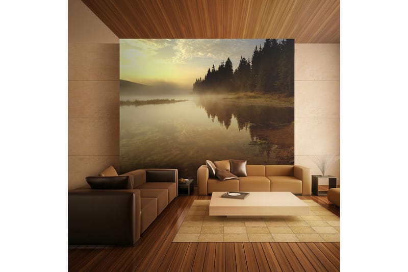 Valokuvatapetti Metsä ja järvi 350x270, Artgeist sp. z o. o.