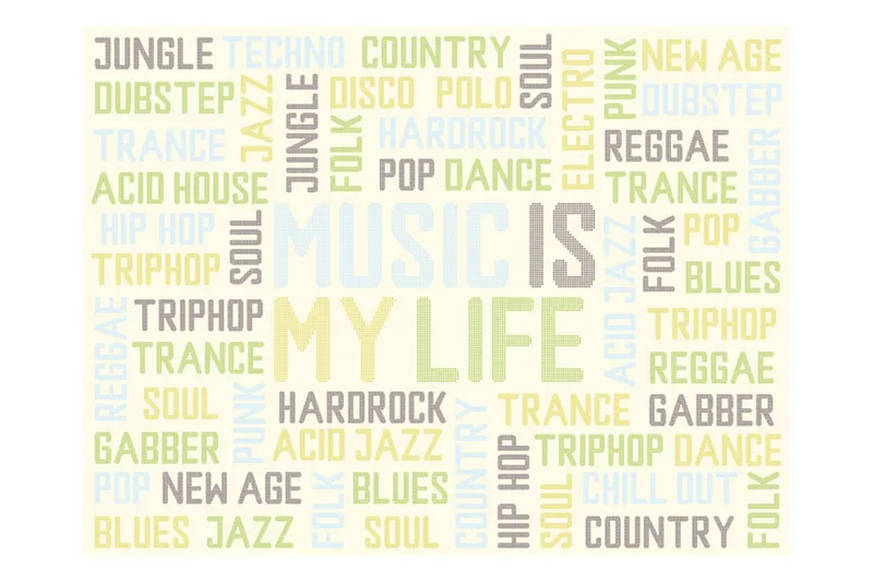 Valokuvatapetti Mixture of musical styles 250x193 - Artgeist sp. z o. o. - Sisustustuotteet - Seinäkoristeet - Tapetit - Valokuvatapetit