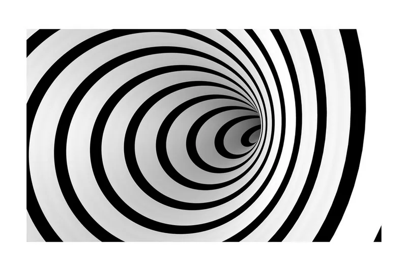 Valokuvatapetti Musta ja valkoinen 3D Tunneli 450x270 - Artgeist sp. z o. o. - Sisustustuotteet - Seinäkoristeet - Tapetit - Valokuvatapetit