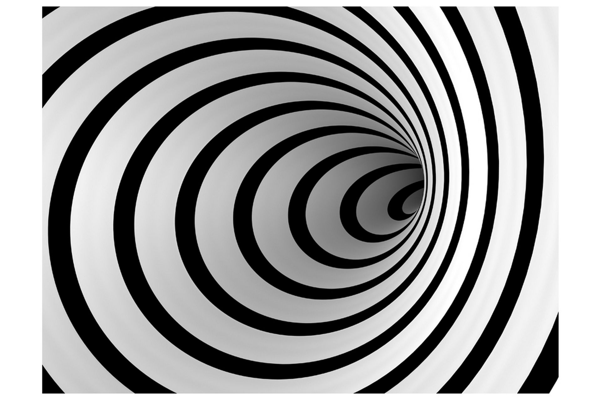 Valokuvatapetti Mustavalkoinen 3D Tunneli 200x154 - Artgeist sp. z o. o. - Sisustustuotteet - Seinäkoristeet - Tapetit - Valokuvatapetit