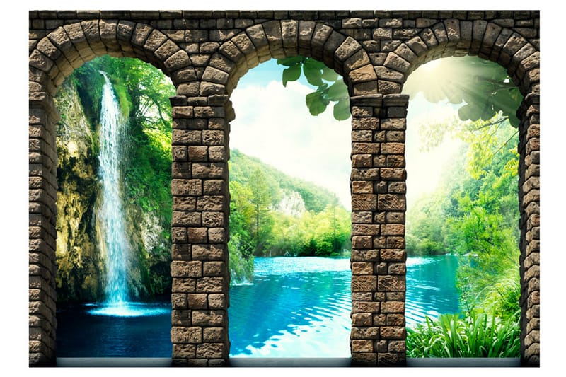 Valokuvatapetti Mysterious Waterfall 100x70 - Artgeist sp. z o. o. - Sisustustuotteet - Seinäkoristeet - Tapetit - Valokuvatapetit