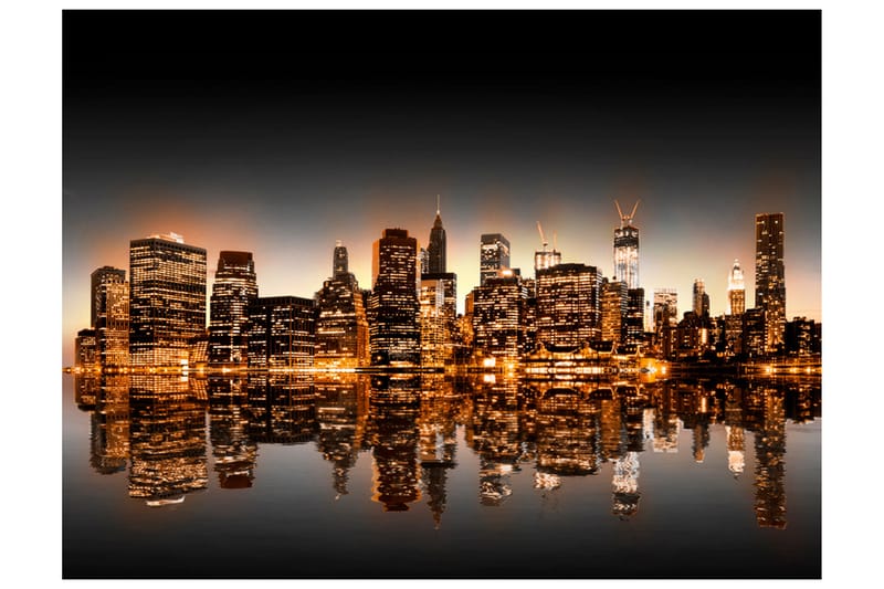 Valokuvatapetti New York And Gold 250x193, Artgeist sp. z o. o.