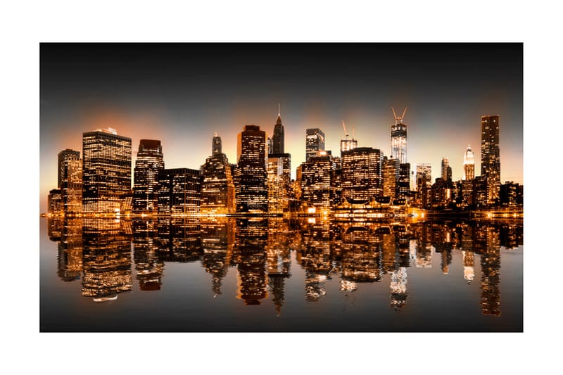 Valokuvatapetti New York and Gold 450x270, Artgeist sp. z o. o.