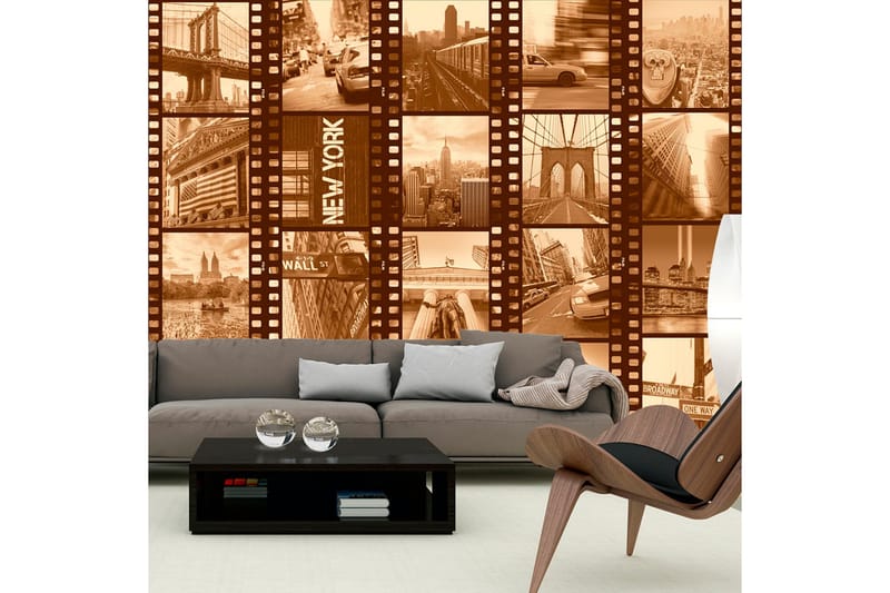 Valokuvatapetti New York Collage Sepia 50x1000, Artgeist sp. z o. o.
