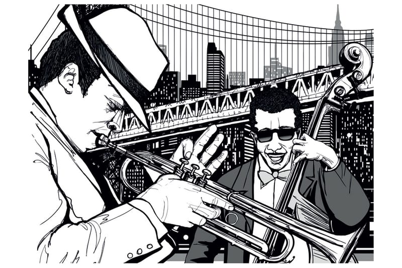 Valokuvatapetti New York Music Jazz 300x231, Artgeist sp. z o. o.