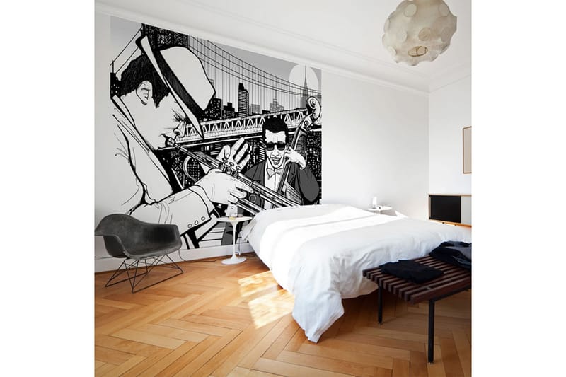 Valokuvatapetti New York Music Jazz 350x270 - Artgeist sp. z o. o. - Sisustustuotteet - Seinäkoristeet - Tapetit - Valokuvatapetit