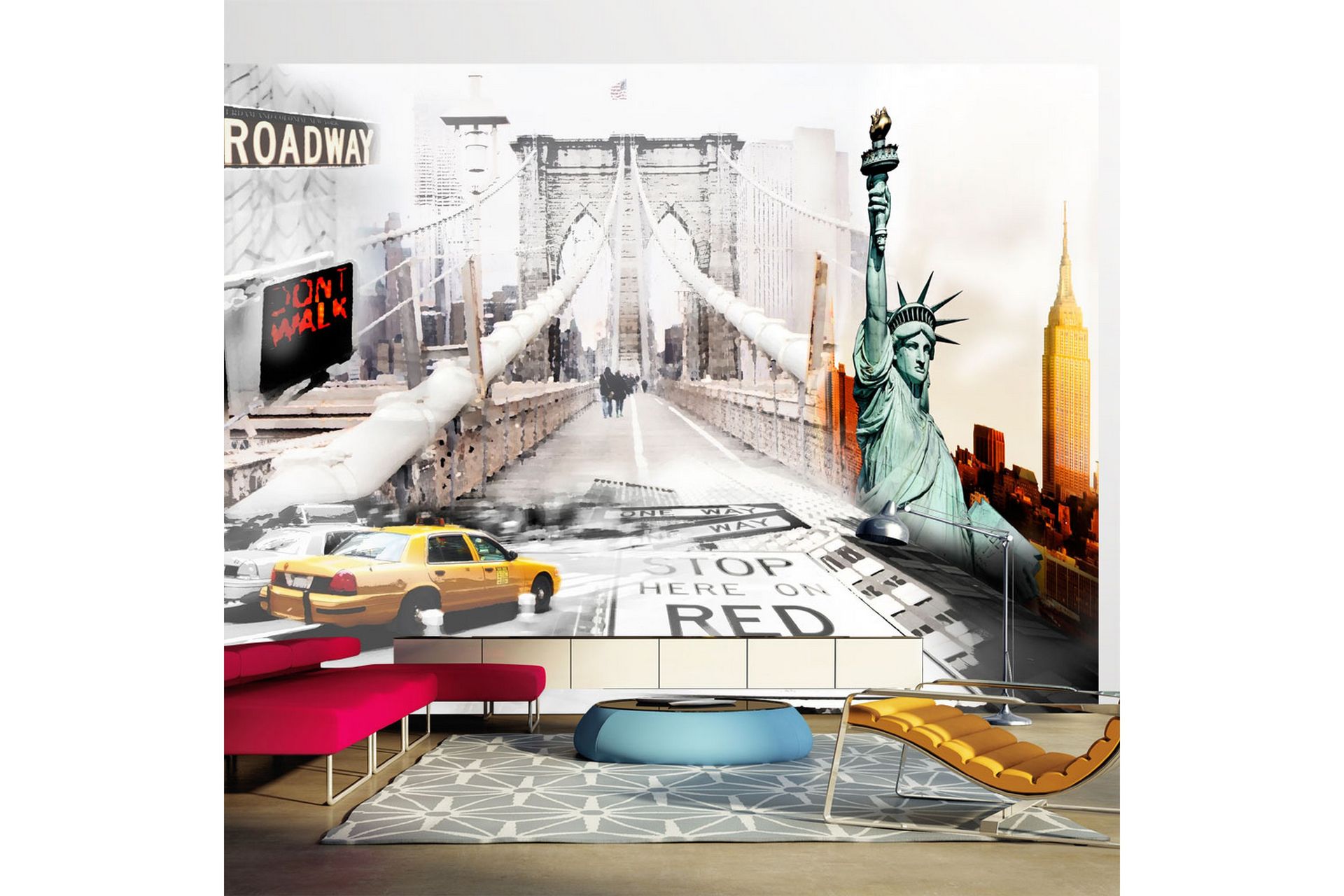 Valokuvatapetti New York Streets 400x280 - Artgeist sp. z o. o. - Sisustustuotteet - Seinäkoristeet - Tapetit - Valokuvatapetit