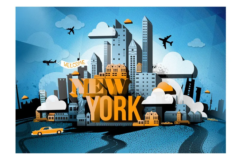 Valokuvatapetti New York Welcome 400x280 - Artgeist sp. z o. o. - Sisustustuotteet - Seinäkoristeet - Tapetit - Valokuvatapetit