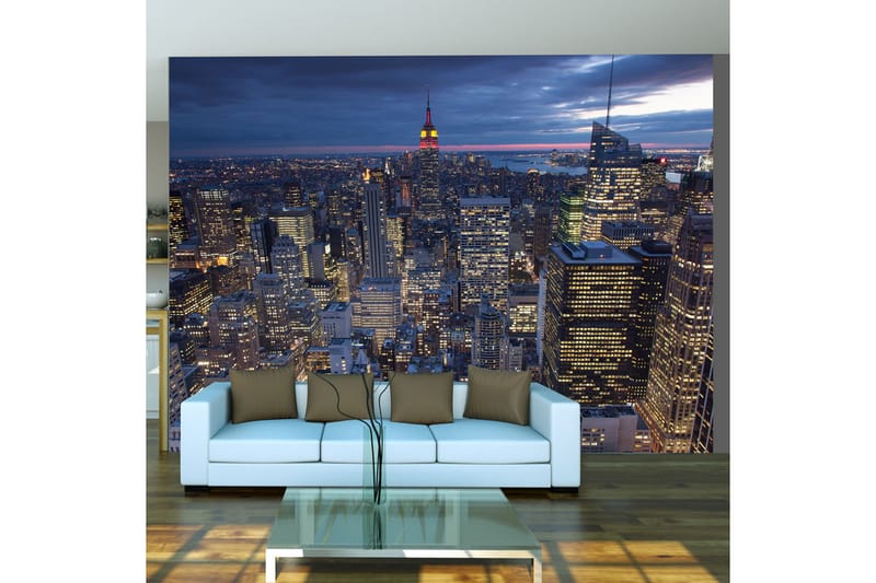 Valokuvatapetti New York Yö 300x231 - Artgeist sp. z o. o. - Sisustustuotteet - Seinäkoristeet - Tapetit - Valokuvatapetit
