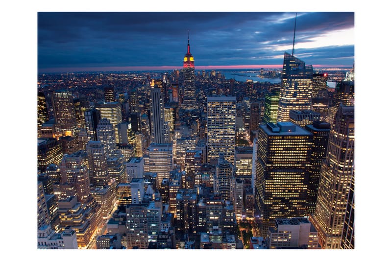 Valokuvatapetti New York Yö 300x231 - Artgeist sp. z o. o. - Sisustustuotteet - Seinäkoristeet - Tapetit - Valokuvatapetit