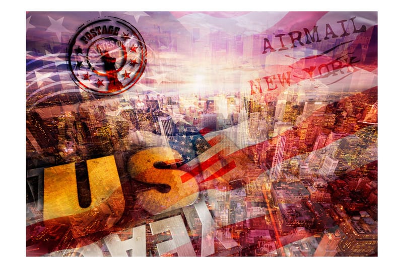Valokuvatapetti New York Patriotic Theme 250x175 - Artgeist sp. z o. o. - Sisustustuotteet - Seinäkoristeet - Tapetit - Valokuvatapetit