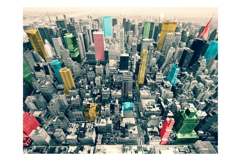 Valokuvatapetti New Yorkin värikkäitä heijastuksia 200x154 - Artgeist sp. z o. o. - Sisustustuotteet - Seinäkoristeet - Tapetit - Valokuvatapetit
