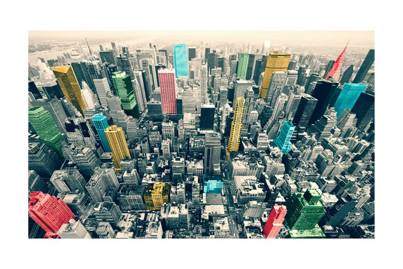 Valokuvatapetti New Yorkin värikkäitä heijastuksia 450x270, Artgeist sp. z o. o.