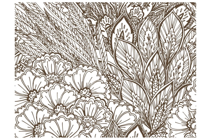 Valokuvatapetti Niitty Mustavalkoinen 200x154, Artgeist sp. z o. o.