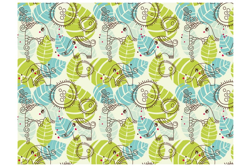 Valokuvatapetti Norsuja lapsille 400x309, Artgeist sp. z o. o.