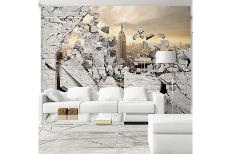 Valokuvatapetti NY City Behind The Wall 300x210 - Artgeist sp. z o. o. - Sisustustuotteet - Seinäkoristeet - Tapetit - Valokuvatapetit