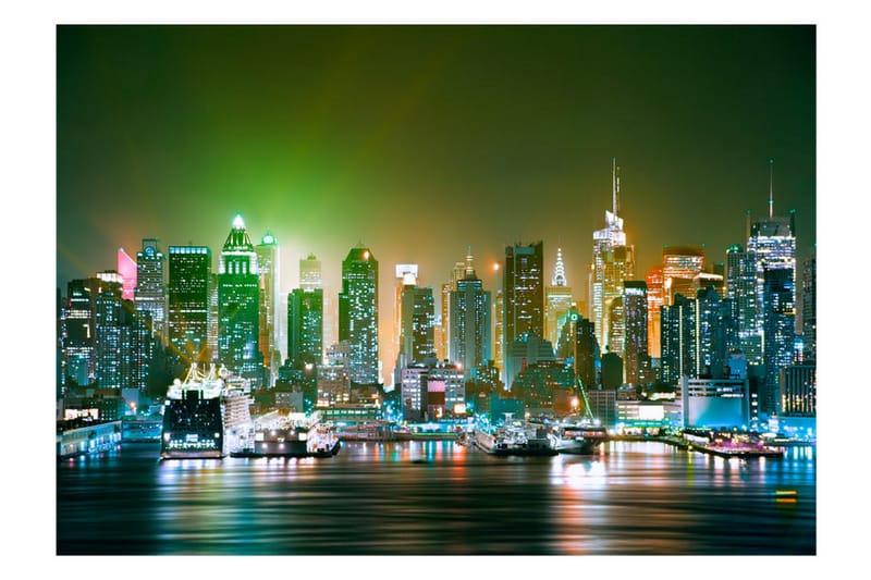 Valokuvatapetti NY Enlightened Harbour 100x70 - Artgeist sp. z o. o. - Sisustustuotteet - Seinäkoristeet - Tapetit - Valokuvatapetit